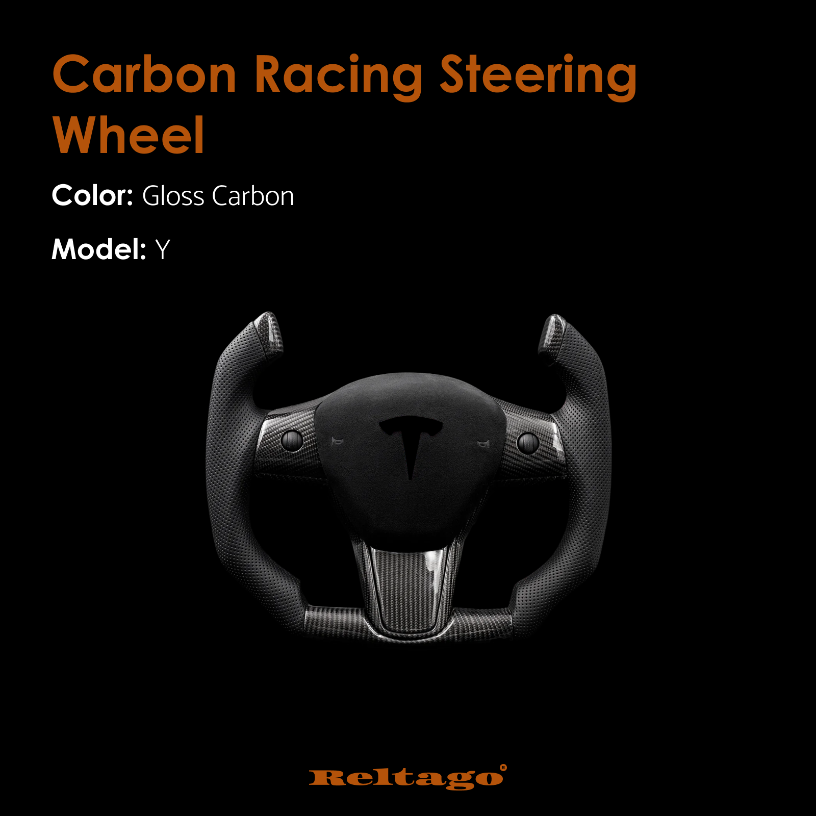 Reltago® Real Carbon Racing Steering Wheel