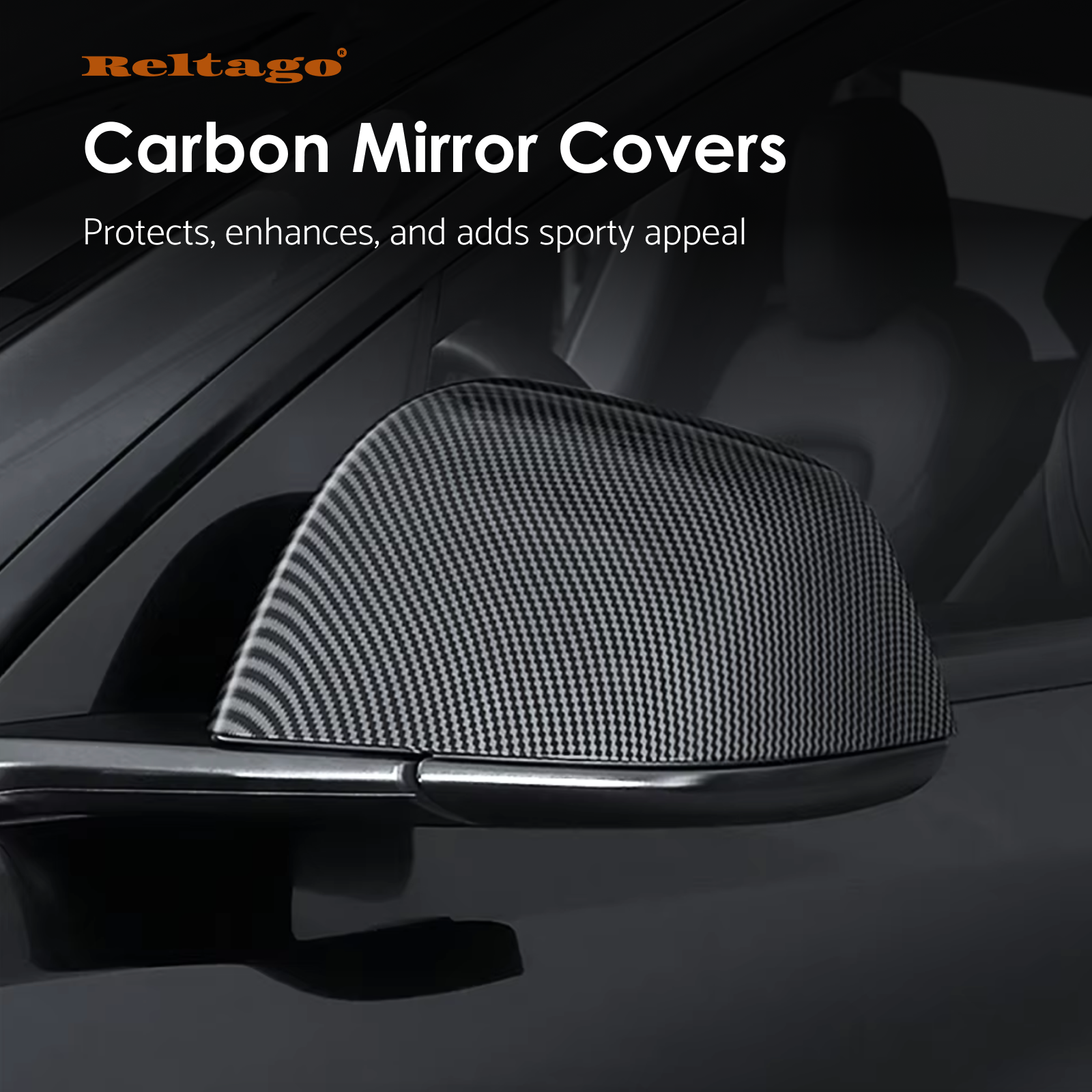 Reltago® Real Carbon Mirror Covers